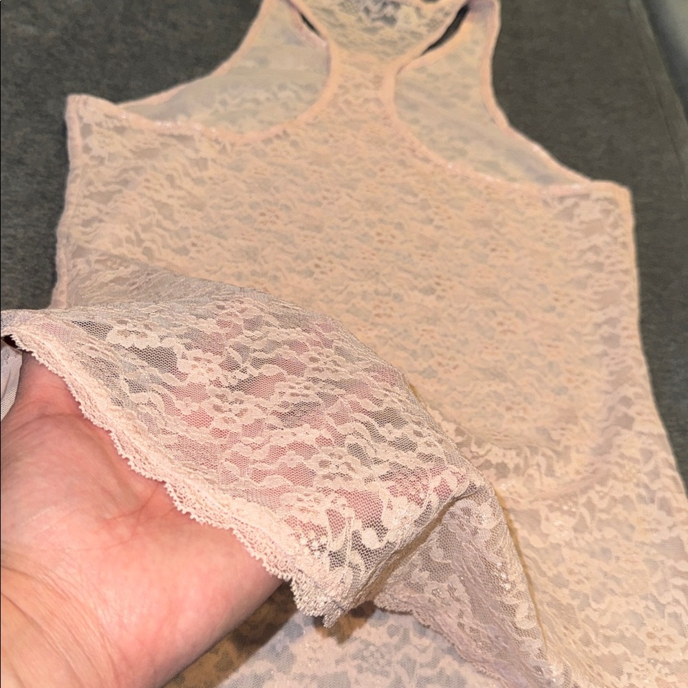 Victoria’s Secret- NWOT Light Pink Lace Tank Top Size XS - Picture 14 of 14